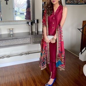 Designer pakistani formal suit 3 piece